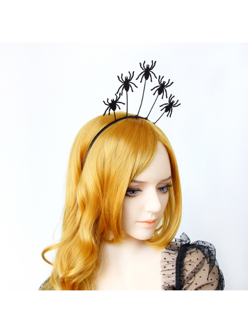 Prom Halloween Exaggerated Fashion Black Spider Demon Party Headband