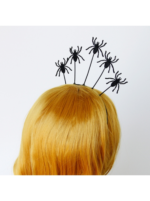 Prom Halloween Exaggerated Fashion Black Spider Demon Party Headband