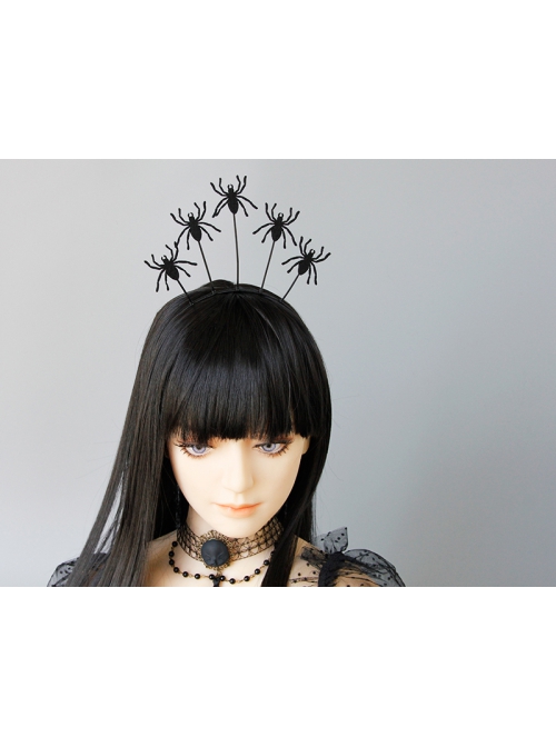 Prom Halloween Exaggerated Fashion Black Spider Demon Party Headband