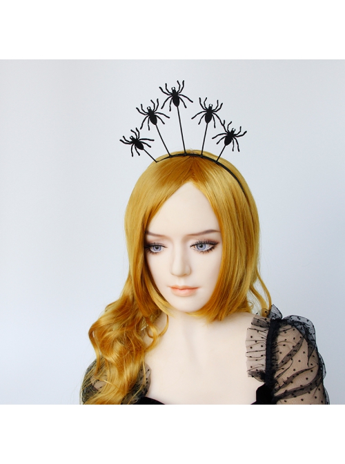 Prom Halloween Exaggerated Fashion Black Spider Demon Party Headband