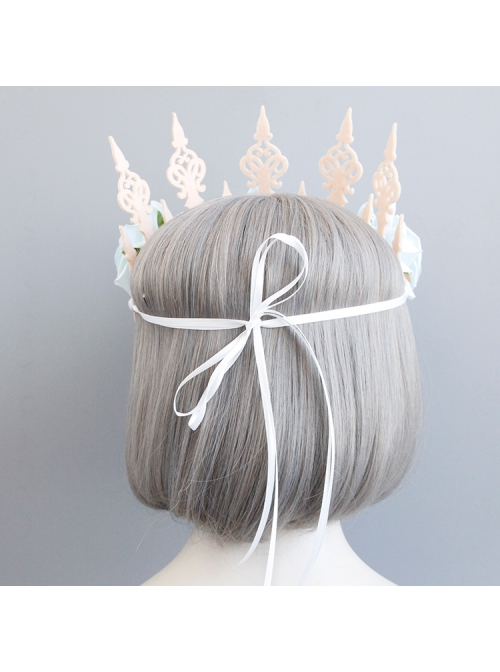 Fashion Adult Dinner Party Party Crown Queen Christmas Blue Flowers Headband