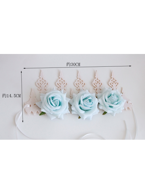 Fashion Adult Dinner Party Party Crown Queen Christmas Blue Flowers Headband