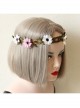 Casual Fashion Christmas Bride Wreath Flowers Rattan Married Handmade Holiday Hairband