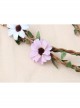 Casual Fashion Christmas Bride Wreath Flowers Rattan Married Handmade Holiday Hairband