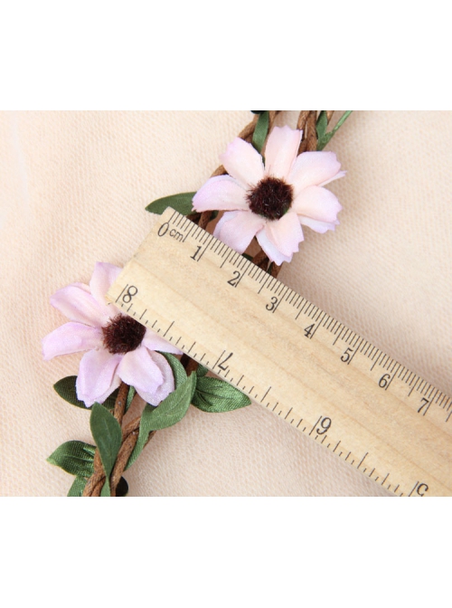 Casual Fashion Christmas Bride Wreath Flowers Rattan Married Handmade Holiday Hairband