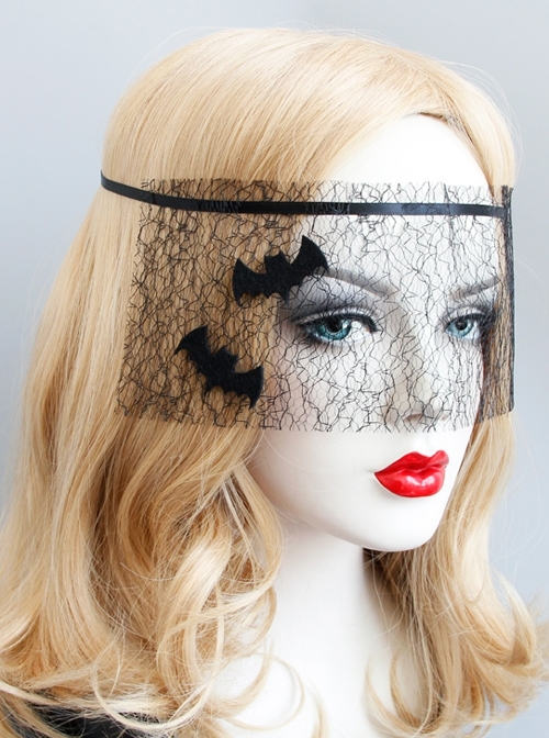 Fashion Halloween Black Bat Gauze Adult Festival Party Show Mask