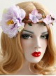 Christmas Holiday Fashion Retro Rattan Purple Flowers Garland Headband