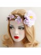 Christmas Holiday Fashion Retro Rattan Purple Flowers Garland Headband