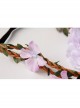 Christmas Holiday Fashion Retro Rattan Purple Flowers Garland Headband