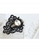 Gothic Retro Black Lace Red Rose Flower Handmade Fashion Female Brooch