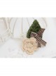 Leisure Wool Flower Leaf Bow Retro Handmade Fashion Female Brooch Buckle