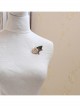 Leisure Wool Flower Leaf Bow Retro Handmade Fashion Female Brooch Buckle