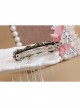 Baroque Fashion Handmade Classical Lady White Pearl Pink Bow Hairpin