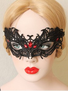 Gothic Prom Female Halloween Princess Half Face Black Sexy Lace Mask