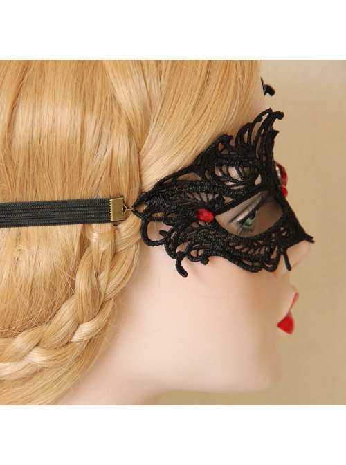 Gothic Prom Female Halloween Princess Half Face Black Sexy Lace Mask
