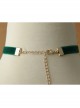 Punk Exaggerated Casual Fashion Female Dark Green Velvet Red Cherry Choker