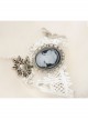 Baroque Fashion Retro Beauty Crown Bride White Lace Bracelet With Ring One Chain