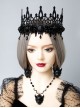 Black Gothic Grim Reaper Demon Witch Prom Party Halloween King Crown Hairband