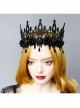Black Gothic Grim Reaper Demon Witch Prom Party Halloween King Crown Hairband