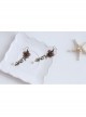 Fashion Casual Lady Pink Flower Rose Cute Long Letter Love Earrings