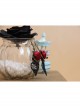 Gothic Retro Fashion Rose Red Rose Black Lace Prom Earrings