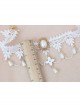 Retro Fashion White Lace Bride Gorgeous Pearl Choker