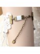 Baroque Retro Fashion White Pearl Crystal Lace Chain Gorgeous Armband