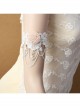 Baroque Retro Fashion White Pearl Crystal Lace Chain Gorgeous Armband