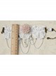 Baroque Retro Fashion White Pearl Crystal Lace Chain Gorgeous Armband