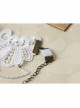 Baroque Retro Fashion White Pearl Crystal Lace Chain Gorgeous Armband