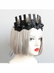Baroque Vintage Crown Gothic Black Rose Crown Halloween Hairband