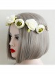 Fashion Casual Christmas White Wreath Rattan Holiday Bride Bridesmaid Hair Band