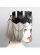Exaggerated Gothic Retro Black Princess Female Queen Crown Headband