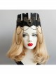 Exaggerated Gothic Retro Black Princess Female Queen Crown Headband