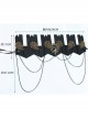 Exaggerated Gothic Retro Black Princess Female Queen Crown Headband