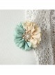 Fashion Handmade Blue White Flowers Pearl All-Match Chiffon Brooch