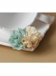 Fashion Handmade Blue White Flowers Pearl All-Match Chiffon Brooch