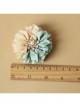 Fashion Handmade Blue White Flowers Pearl All-Match Chiffon Brooch