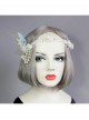 Fashion Mermaid Coral Shell White Pearl Net Yarn Lace Seaside Beach Travel Party Hairband