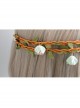Fashion Seaside Tourism Beach Green Flowers Rattan Garland Bride Bridesmaid Hair Band