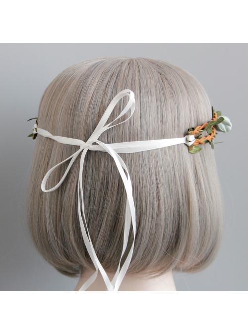 Fashion Seaside Tourism Beach Green Flowers Rattan Garland Bride Bridesmaid Hair Band