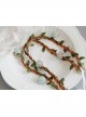 Fashion Seaside Tourism Beach Green Flowers Rattan Garland Bride Bridesmaid Hair Band