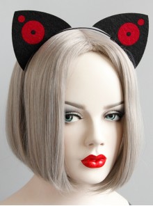 Exaggerated Funny Cute Black Cat Ears Audio Accessories Halloween Prom Headband
