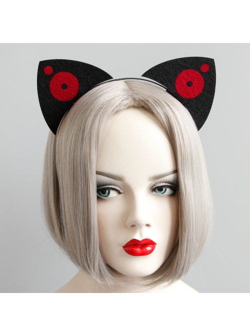Exaggerated Funny Cute Black Cat Ears Audio Accessories Halloween Prom Headband