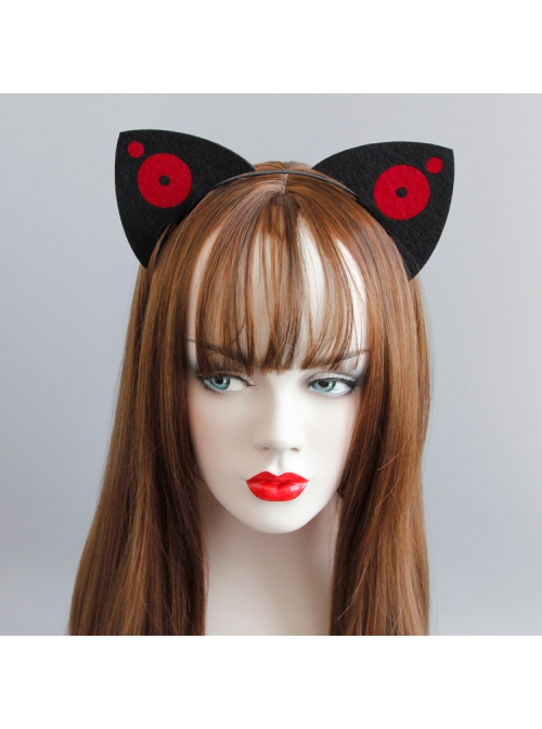 Exaggerated Funny Cute Black Cat Ears Audio Accessories Halloween Prom Headband