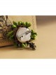 Retro Handmade Antique Fashion Cute Deer Green Plants Female Brooch Buckle