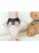 Elf Gothic Retro Black Lace Flower Festival Dress Chain Choker