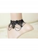 Elf Gothic Retro Black Lace Flower Festival Dress Chain Choker