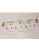Baroque Retro White Lace Pearl Flowers Bride Bridesmaid Wedding Dress Personality Exquisite Anklet