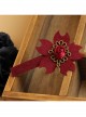 Fashion Retro Christmas Wine Red Rose Flower Handmade Personality Hairpin